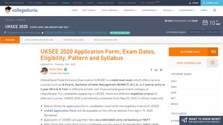 
                            10. UKSEE 2019 Exam Dates, Eligibility, Registration and Syllabus