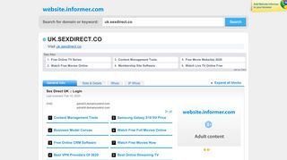 
                            1. uk.sexdirect.co at WI. Sex Direct UK :: Login - Website Informer