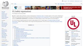 
                            8. UL (safety organization) - Wikipedia