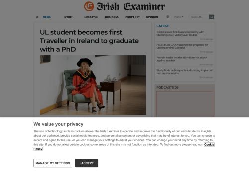 
                            13. UL student becomes first Traveller in Ireland to graduate with a PhD ...