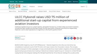 
                            12. ULCC Flybondi raises USD 75 million of additional start-up capital ...