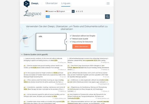 
                            12. ulds - Deutsch-Übersetzung – Linguee Wörterbuch