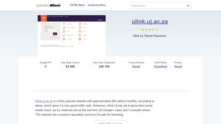 
                            6. Ulink.uj.ac.za website. UJ's-uLink-Sign in.