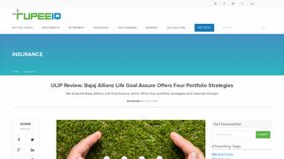 
                            11. ULIP Review: Bajaj Allianz Life Goal Assure - RupeeIQ
