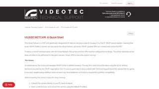 
                            10. ULISSE NETCAM: a quick start – Videotec Technical Support