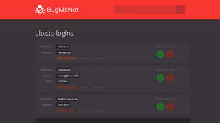 
                            1. uloz.to passwords - BugMeNot