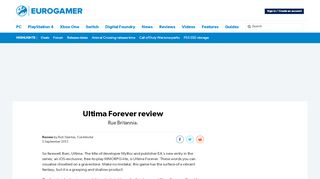 
                            12. Ultima Forever review • Eurogamer.net