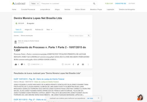 
                            13. Últimas atualizações sobre Denira Moreira Lopes Net Brasilia Ltda
