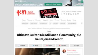 
                            10. Ultimate Guitar: Die Millionen-Community, die kaum jemand kennt - t3n