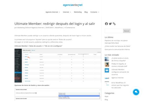 
                            9. Ultimate Member: redirigir después del login < servicios.IO