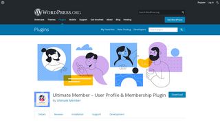 
                            8. Ultimate Member – User Profile & Membership Plugin - WordPress.org
