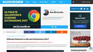 
                            5. Ultimate Salesforce Chrome Extensions 2017 - Salesforce Ben