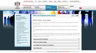 
                            9. Ultra Low Emission Zone (ULEZ) - City of London