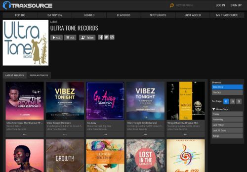 
                            12. Ultra Tone Records Tracks & Releases on Traxsource