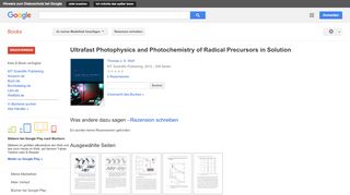 
                            8. Ultrafast Photophysics and Photochemistry of Radical Precursors in ...