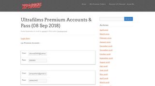 
                            2. Ultrafilms Premium Accounts & Pass (08 Sep 2018) - xpassgf