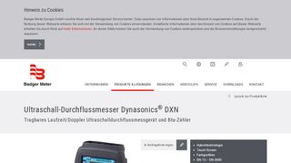 
                            8. Ultraschall-Durchflussmesser Dynasonics® DXN Tragbares Laufzeit ...