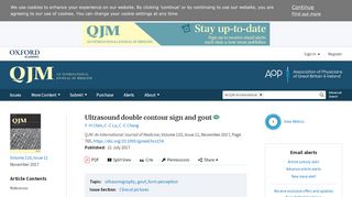 
                            5. Ultrasound double contour sign and gout | QJM: An International ...