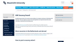 
                            7. UM Vacancy board - Maastricht University