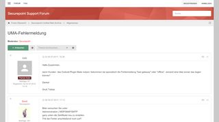 
                            3. UMA-Fehlermeldung - Securepoint Support Forum