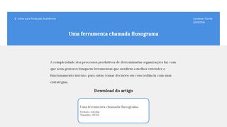 
                            10. Uma ferramenta chamada fluxograma - Produção acadêmica ...