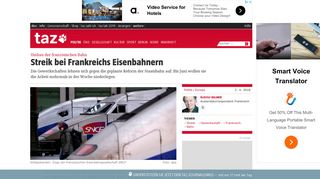 
                            9. Umbau der französischen Bahn: Streik bei Frankreichs Eisenbahnern ...