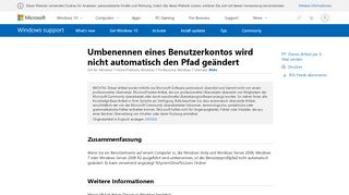 
                            2. Umbenennen eines Benutzerkontos wird nicht ... - Microsoft Support