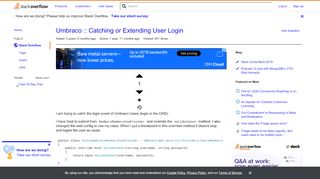 
                            5. Umbraco :: Catching or Extending User Login - Stack Overflow