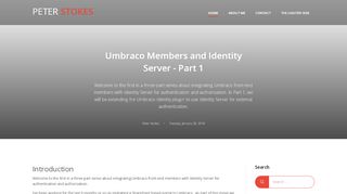 
                            13. Umbraco Members and Identity Server - Part 1 - Peter Stokes Blog