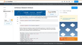 
                            3. Umbraco Session timeout - Stack Overflow