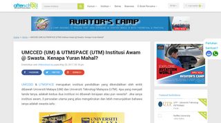 
                            13. UMCCED (UM) & UTMSPACE (UTM) Institusi Awam @ ...