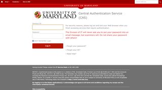 
                            1. UMD CAS - Central Authentication Service