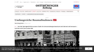 
                            11. Umfangreiche Baumaßnahmen | Ostthüringer Zeitung - OTZ Jena
