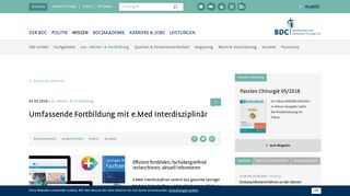 
                            7. Umfassende Fortbildung mit e.Med Interdisziplinär - BDC|Online