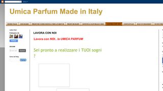 
                            4. Umica Parfum Made in Italy: LAVORA CON NOI