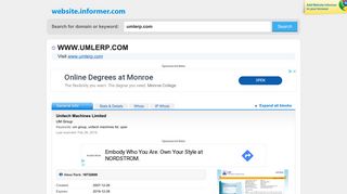 
                            2. umlerp.com at WI. Unitech Machines Limited - Website Informer