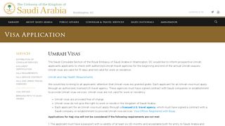 
                            7. Umrah Visas | The Embassy of The Kingdom of Saudi Arabia