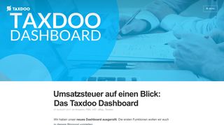 
                            3. Umsatzsteuer auf einen Blick: Das Taxdoo Dashboard - Taxdoo Blog