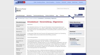 
                            11. Umsatzsteuer - Voranmeldung - Allgemeines - Dienstleistungen ...