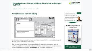 
                            10. Umsatzsteuer-Voranmeldung Formular online per ELSTER