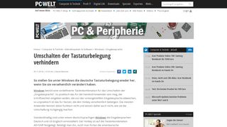 
                            2. Umschalten der Tastaturbelegung verhindern - PC-WELT