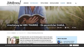 
                            8. Umschulung bei WBS TRAINING – Ein persönlicher Einblick. - Hallo ...