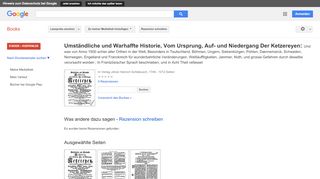
                            8. Umständliche und Warhaffte Historie, Vom Ursprung, Auf- und ... - Google Books-Ergebnisseite