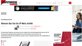 
                            12. Umstellung auf All IP : Warum das Fax im IP-Netz streikt ...