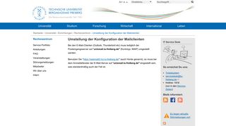 
                            10. Umstellung der Konfiguration der Mailclienten | TU Bergakademie ...