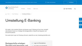 
                            3. Umstellung E-Banking - Hypothekarbank Lenzburg AG