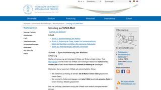 
                            9. Umstieg auf UNIX-Mail | TU Bergakademie Freiberg