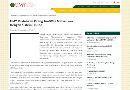 
                            5. UMY Mudahkan Orang Tua/Wali Mahasiswa Dengan Sistem Online ...