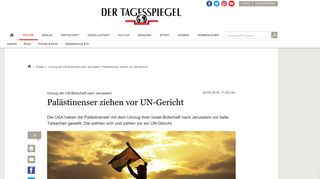 
                            11. Umzug der US-Botschaft nach Jerusalem: Palästinenser ziehen vor ...