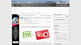 
                            6. Umzug von FYVE zu Vodafone CallYa – ein kleines Abenteuer ...